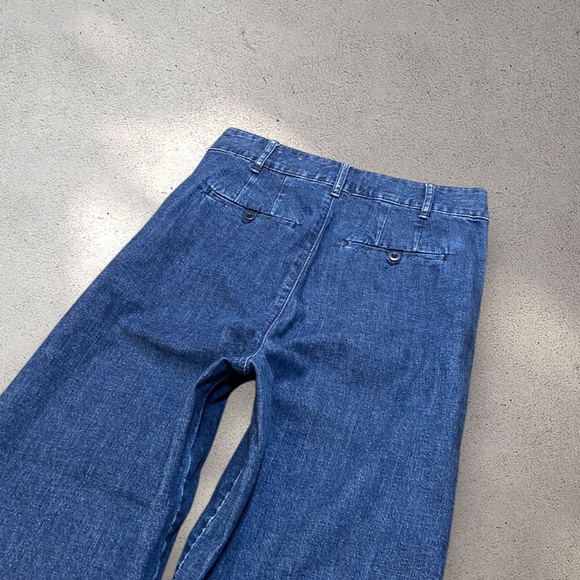 Madewell High Rise Pleated Wide Leg Jeans - Picture 3 of 6